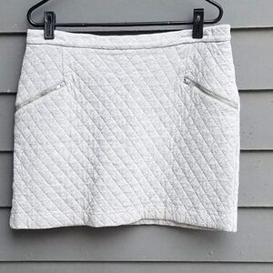 Hinge Gray Cotton Diamond Quilted Skirt size Medium